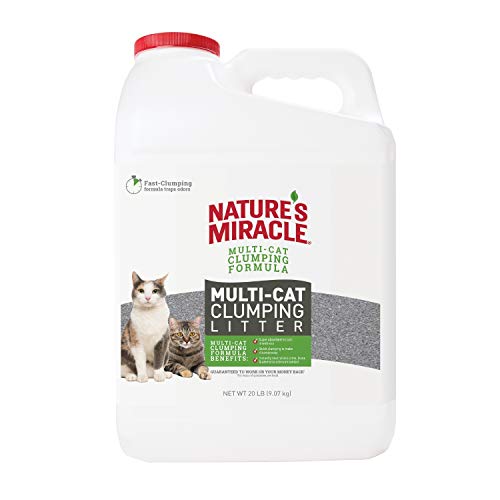Book Cover Nature's Miracle P-98139 Multi-Cat Clumping Clay Litter, 20 Pounds, Jug, Fresh Linen Fragrance, Super Absorbent Fast-Clumping Formula