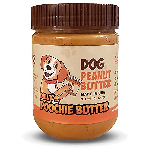 Book Cover Dilly's 2 Packs All Natural Peanut Butter for Dogs Poochie Butter 12oz