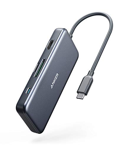 Book Cover Anker USB C Hub Adapter, 7-in-1 USB C Adapter, with 4K HDMI, Power Delivery, USB C Data Port, Micro SD and SD Card Reader, 2 USB 3.0 Ports, for MacBook Pro, Pixelbook, XPS