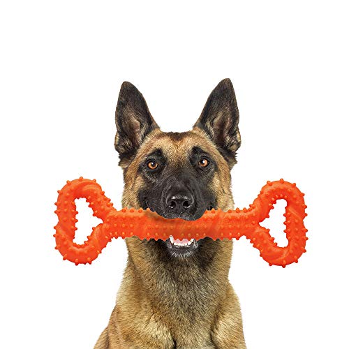 Book Cover Palmula Dog Chew Toy for Aggressive Chewers,Durable Dog Toy for Changing Teeth Puppy Chew Toy for Energetic Dogs Large Dogs (Orange)