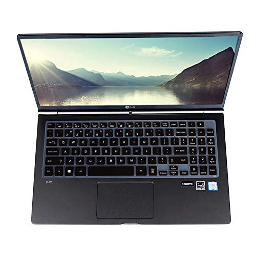Book Cover Keyboard Cover for LG Gram 15Z95N/15Z90N/15Z995/15Z990/15Z980/15Z975/15Z970/15Z960, Gram 17Z990 Series Laptop - Black