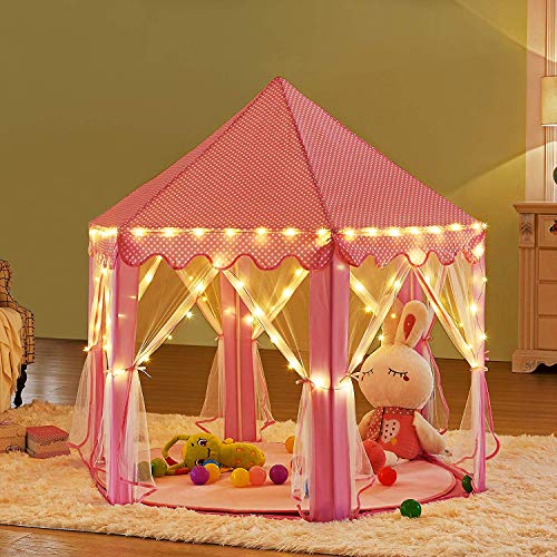 Book Cover Kids Princess Castle Play Tent - UTH Tent Play Tent for Girls Indoor Outdoor