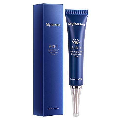 Book Cover Mylansea Eye Gel for Puffiness and Dark Circles, 6-in-1 Anti-Aging Moisturizing Eye Cream for Eye Lifting and Firming, 1oz