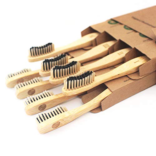 Book Cover Bamboozled | Bamboo Toothbrush | Charcoal Infused BPA Free Medium Bristles | Organic & Sustainable | Biodegradable & Eco-Friendly | Set of 8 | The Natural Way to Whitening Your Teeth