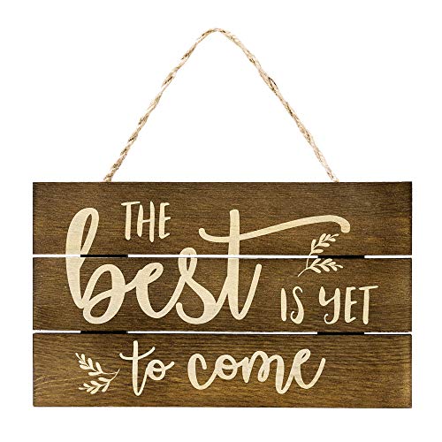 Book Cover OUTSHINE -The Best is Yet to Come Wooden Motivational Quote Sign, Rustic Wall Décor, 6