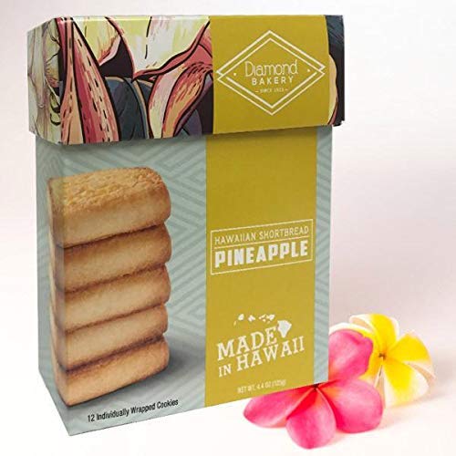 Book Cover Diamond Bakery Pineapple Shortbread Cookies 4.4 oz from Hawaii's Favorite Bakery