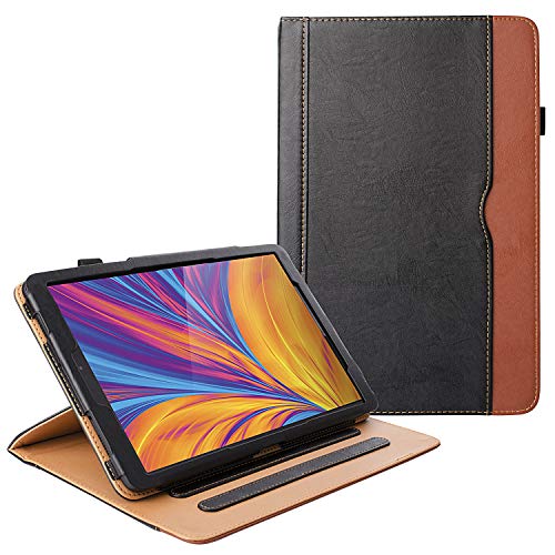 Book Cover ZoneFoker All New FlRE HD 8 Tablet Leather Case(8th/7th/6th Generation,2018/2017/2016 Released), Auto Sleep/Wake 360 Degree Rotating Multi-Angle Viewing Folio Stand Cases with Pencil Holder - Black