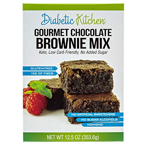 Book Cover Diabetic Kitchen Gourmet Chocolate Brownie Mix Makes The Moistest, Fudgiest Brownies Ever Keto Friendly, Low-Carb, Gluten-Free, 15G Fiber, No Artificial Sweeteners or Sugar Alcohols (Regular Box)