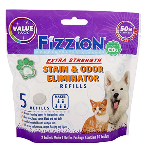 Book Cover Fizzion Pet Stain and Odor Extra Strength Eliminator (10 Tablets, Extra Strength)