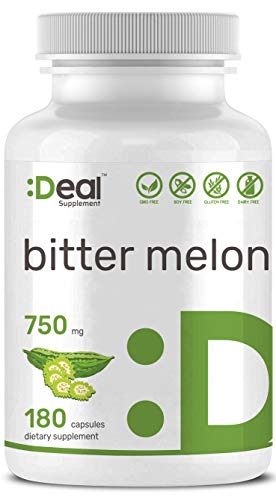 Book Cover Deal Supplement Bitter Melon 750mg, 180 Capsules, Balanced Blood Sugar Level Support, Non-GMO, Made in USA