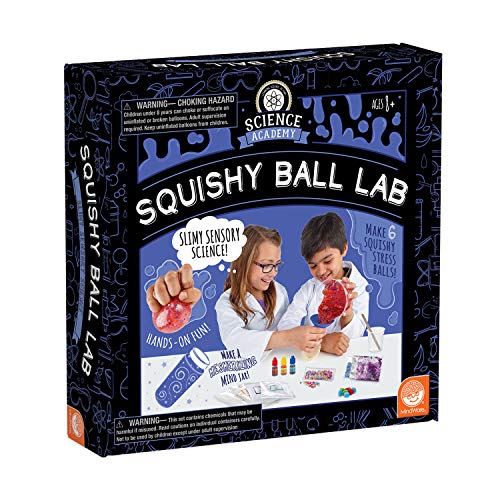 Book Cover MindWare Science Academy Squishy Ball lab - Kids & Teens Make 3 Squishy Ball Stress Toys with Our 35pc Set - Wild & Weird Experiments for Boys & Girls - Great Educational Gift