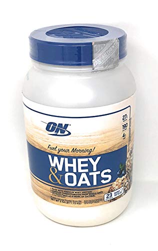Book Cover Optimum Nutrition On Whey & Oats Protein Powder (Blueberry Muffin, 23 Servings (2.54 lbs))
