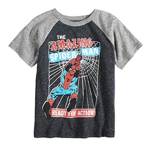 Book Cover Jumping Beans Toddler Boys 2T-5T The Amazing Spider-Man Ready for Action Graphic Tee