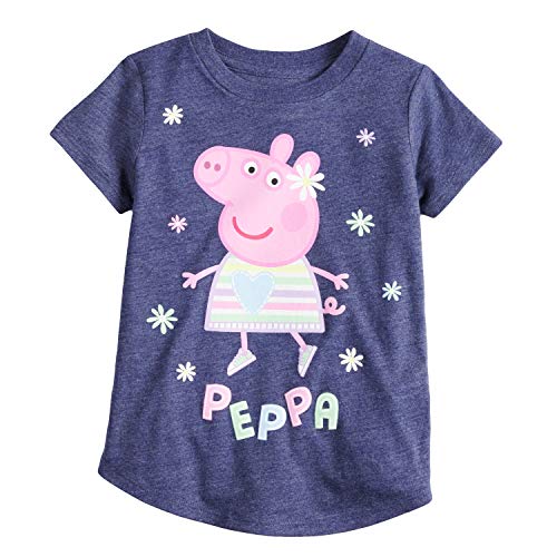 Book Cover Jumping Beans Toddler Girls 2T-5T Peppa Pig Glitter Graphic Tee
