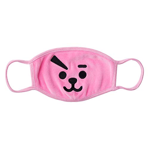 Book Cover BT21 Official Merchandise by Line Friends - COOKY Character Unisex Cotton Face Anti Dust Mask for Breathing and Pollution