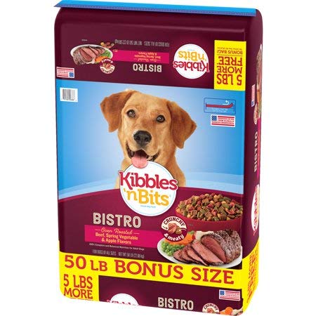 Book Cover COSION Kibbles 'n Bits Bistro Oven Roasted Beef Flavor Dry Dog Food, 50-Pound Pack of 2