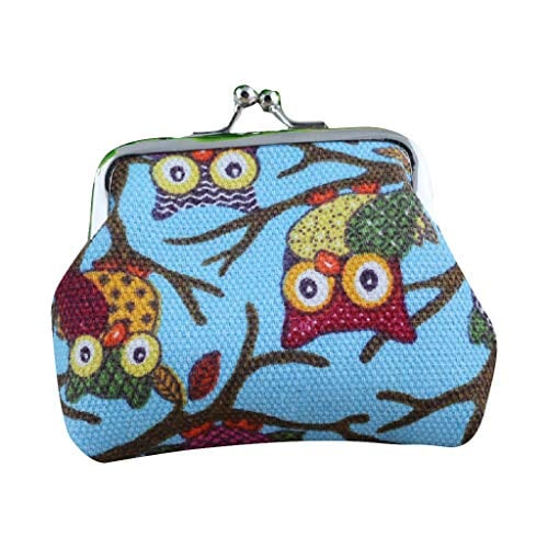 Book Cover Coin Purse, Mikey Store Women Lady Retro Vintage Owl Small Wallet Hasp Purse Clutch Bag