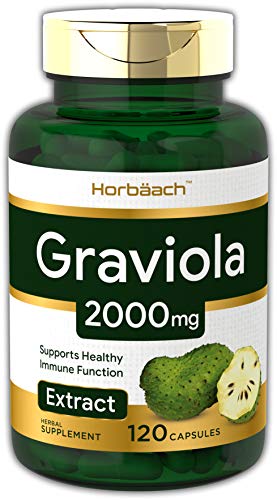 Book Cover Horbaach Graviola Extract 2000 mg 120 Capsules | Non-GMO, Gluten Free | Soursop (Annona Muricata)