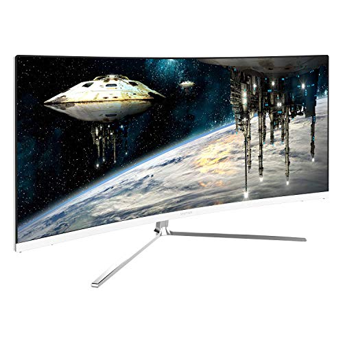 Book Cover Viotek GN34CW 34-Inch 21:9 Ultrawide Curved Gaming and Professional Computer Monitor, 100Hz 1440p, FreeSync FTS/RTS VESA (White)