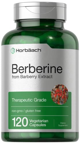 Book Cover Berberine Supplement | 120 Capsules | Berberine HCl from Barberry Extract | Non-GMO, Gluten Free | by Horbaach