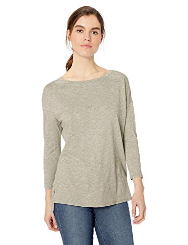 Book Cover Amazon Brand - Daily Ritual Women's Lightweight Lived-In Cotton 3/4-sleeve Drop-Shoulder Tunic
