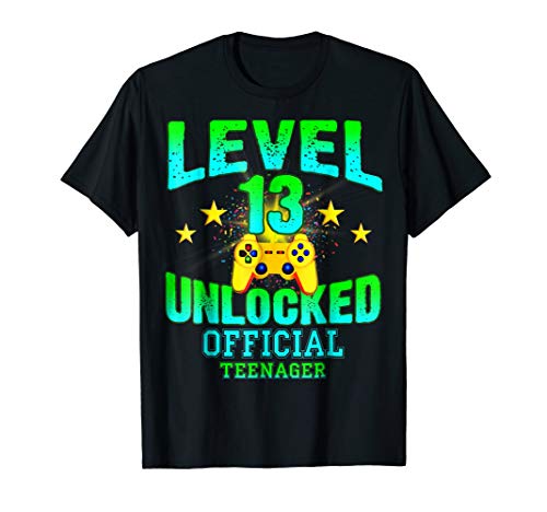 Book Cover Official Teenager t Shirt Level 13 Unlocked Birthday Gifts