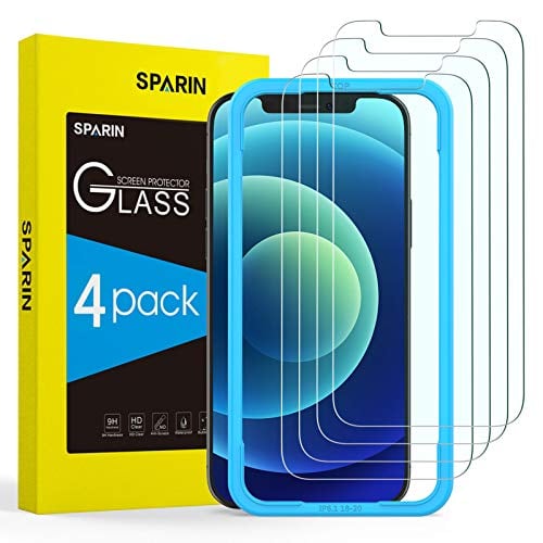 Book Cover SPARIN Screen Protector iPhone 11 / iPhone XR, [4 Pack] Tempered Glass Screen Protector [Alignment Frame] [Easy Installation] iPhone 11 2019 / iPhone XR 6.1 Inch