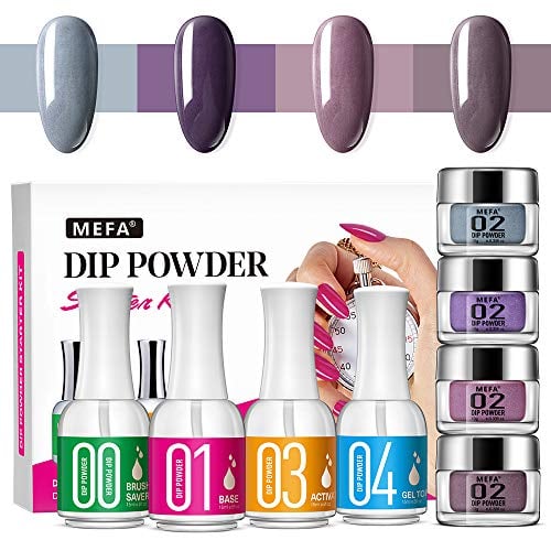 Book Cover Dip Powder Kits for Nail 4 Colors Dipping Powder System Starter Kit Acrylic Dipping System for French Nail Manicure Nail Art Set Essential kit