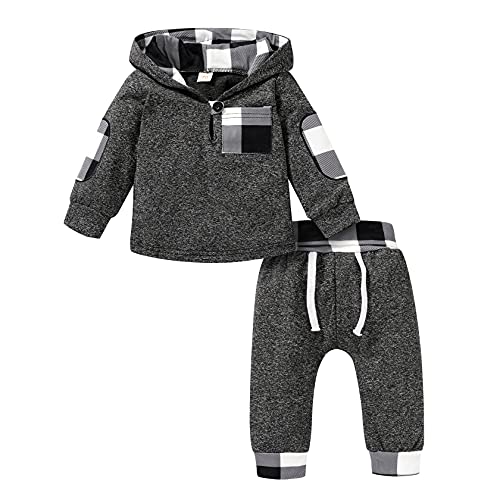Book Cover Kids Toddler Infant Baby Boys Girls Winter Outfit Christmas Plaid Hoodie Sweatshirt Jackets Shirt+Pants Xmas Clothes Set