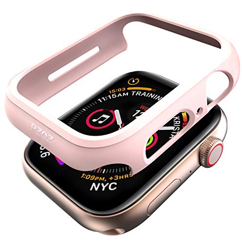 Book Cover pzoz Compatible with Apple Watch Series 4 Case 44mm Accessories Slim Protector Bumper Shockproof Super Thin Full Coverage Matte Hard Cover for Women Men Compatible Apple iWatch - Pink