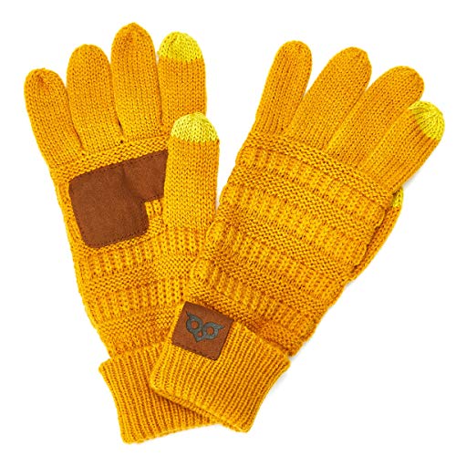 Book Cover YOOWL Gloves Women Men Touchscreen Gloves Texting Warm Winter Knitted Full Finger Mittens Anti-Slip Unisex Gloves
