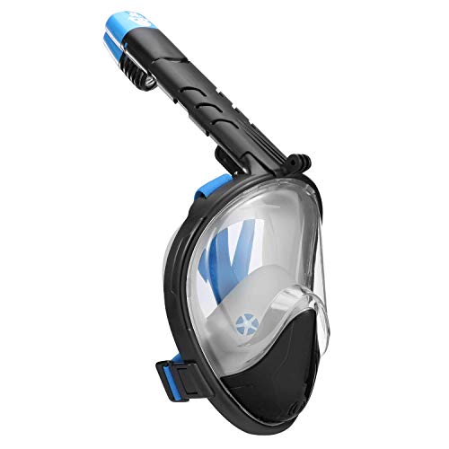 Book Cover Legit Sports Full Face Snorkel Mask - Snorkeling Mask - Larger Viewing Area - Snorkel Mask Full Face for Adults - Snorkel Mask No Leak