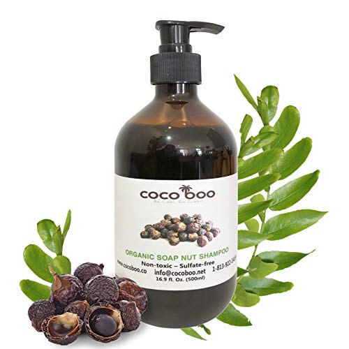 Book Cover COCOBOO - Soap Nut Shampoo, Made with USDA Organic Soap nuts, Non-toxic, Nut-Allergy Safe, Sulfate free, Paraben free, 17 Oz