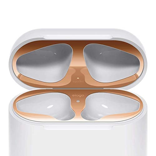 Book Cover elago Upgraded AirPods Dust Guard (Rose Gold, 1 Set) â€“ Dust-Proof Film, Luxurious Looking, Must Watch Easy Installation Video, Protect AirPods from Metal Shavings [US Patent Registered]