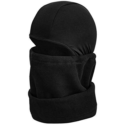 Book Cover mysuntown Ski Mask Winter Balaclava Face Mask for Men & Women Windproof Hood Snow Gear for Motorcycle Cycling Hiking Skiing Outdoor Sports - Black - L