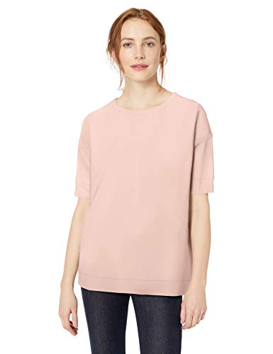 Book Cover Amazon Brand - Daily Ritual Women's Terry Cotton and Modal Slouchy Short-Sleeve Sweatshirt