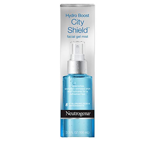 Book Cover Neutrogena Hydro Boost City Shield Replenishing Facial Mist Gel with Hydrating Hyaluronic Acid and Antioxidants, Non Comedogenic, 3.3 fl. oz