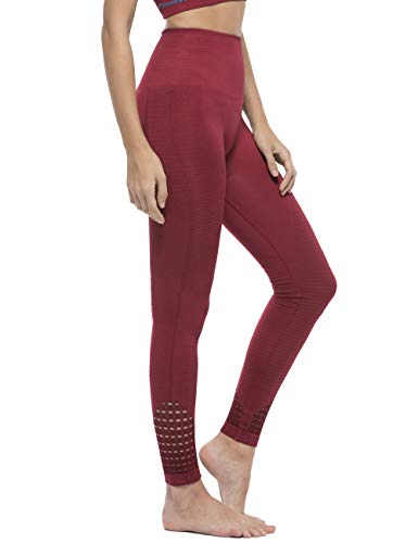 Book Cover Yoga Pants Women, Mesh Splicing Stretch & Non See-Through & Dry Fit Workout Fitness Leggings Ankle Length & High Waist