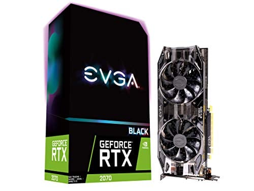 Book Cover EVGA GeForce RTX 2070 Black GAMING,8GB GDDR6, Dual HDB Fans Graphics Card 08G-P4-1071-KR
