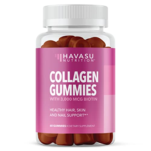 Book Cover Collagen Gummies Type I and III with Zinc, Vitamin E & C and 3000mcg Biotin for Hair, Skin, and Nail Growth