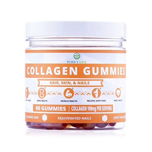 Book Cover Collagen Gummies for Men and Women's Hair, Skin, and Nails -90ct- Joint Care Vitamin Supplement for Anti-Aging - Hydrolyzed Non Gelatin Non-GMO All Natural Supplement Kosher and Halal with Low Sugar
