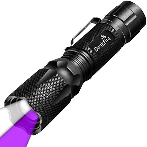 Book Cover Super Bright Flashlight with Blacklights 2in1, Ultraviolet Flashlights UV 395nm as Pet Urine Stain Detector, High Lumen LED Torch Lights Rechargeable & Multipurpose for Camping Cycling Hiking Fishing