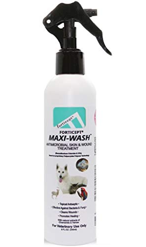 Book Cover FENRIR Forticept Maxi-Wash Hot Spot Spray for Dogs Cats Pets, Antiseptic Anti Itch Spray, Wounds Care & Cleanser, Treatment for P.