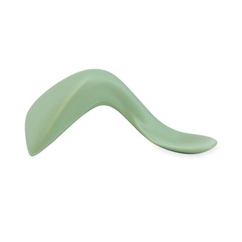 Book Cover Kizingo Left-Handed Curved Baby Spoons for Baby-Led Weaning (1-Pack, Sage Green)