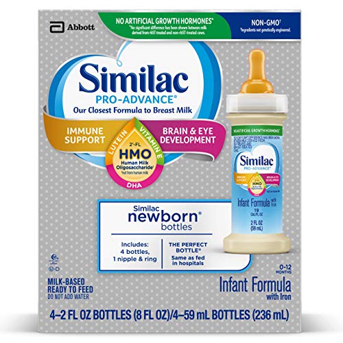 Book Cover Similac Pro-Advance Infant Formula with 2'-FL HMO for Immune Support Ready to Feed Newborn Bottles, 2 fl oz (Special Discount Offer) (24