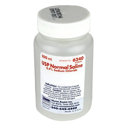 Book Cover USP Normal Saline 0.9% Sodium Chloride 100ml 6pack