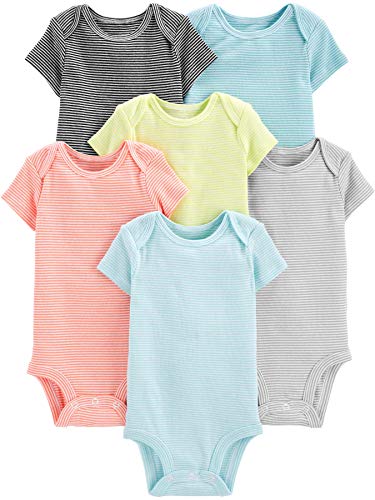 Book Cover Simple Joys by Carter's Baby 6-Pack Short-Sleeve Bodysuit