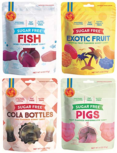 Book Cover Candy People Sugar-Free Swedish Gummy Candy â€“ Gluten-Free, Fat-Free Gummies â€“ Cola Bottles, Marshmallow Pigs, Exotic Fruit, Fish