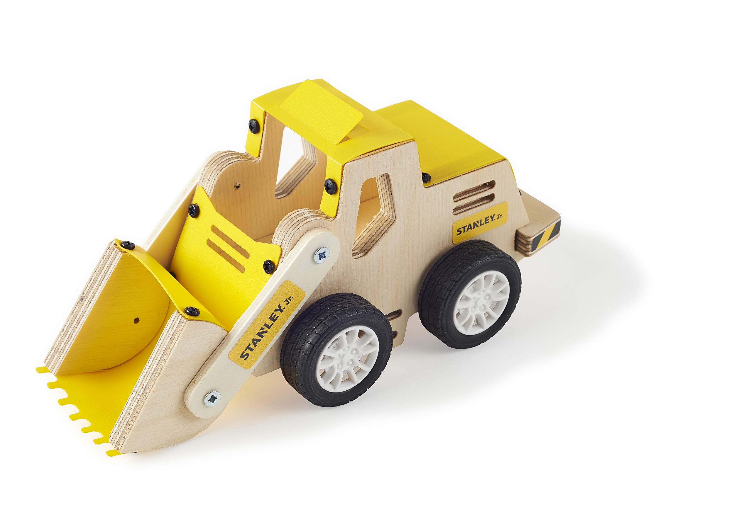 Book Cover Stanley Jr. Construction Toy Truck Front Loader Wood Craft Kit - DIY Assemble Toy for Kids