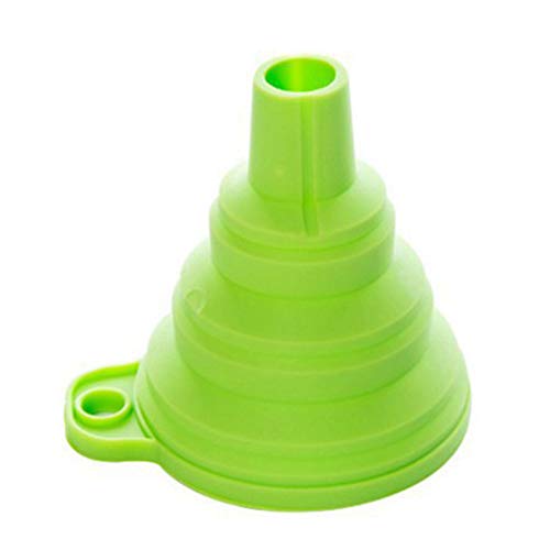 Book Cover Hemore Folding Silicone Funnel Beautiful and Portable Funnel Mini Kitchen Silicone Collapsible Foldable Funnel Green